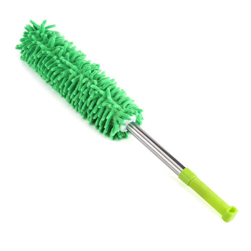 Microfiber Duster: Flexible Telescoping Extension Pole For Multi-use Cleaning Tool