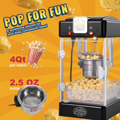 Machine à Pop-corn - DUOKU - NP08001SE - 300 W - 2,5 oz - Noir 2