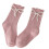 Mädchen Pink Mid-Calf-Socken mit Perlen-Bogen, Baumwolle, 14-16cm 11