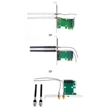 Adattatore Wifi Mini Pcie a PCI-E 1X Wifi Raiser Supporto per scheda di rete wireless Adattatore di rete Mini PCIE con antenne