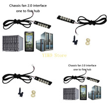 K32C 5Port PC Fan Hub Splitter 2Pin Connectors Enhances Cooling Stable Distribution