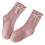 Mädchen Pink Mid-Calf-Socken mit Perlen-Bogen, Baumwolle, 14-16cm 9