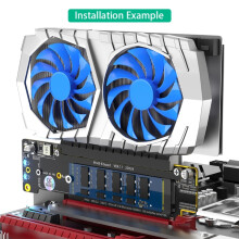 PCIe X16 To X8 X4 X4 Splitter Card Supports PCIe4.0 For Two M.2 NVMe Solid Disk Expansion And Servers Applications
