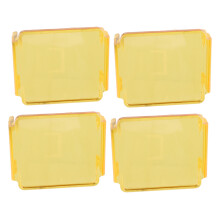 Gelbe 4-teilige Schutzlinsenabdeckung für 3x3 Zoll Quadrat-Cube-Pods LED-Arbeitsscheinwerfer, Nebelscheinwerfer, Fahrlicht