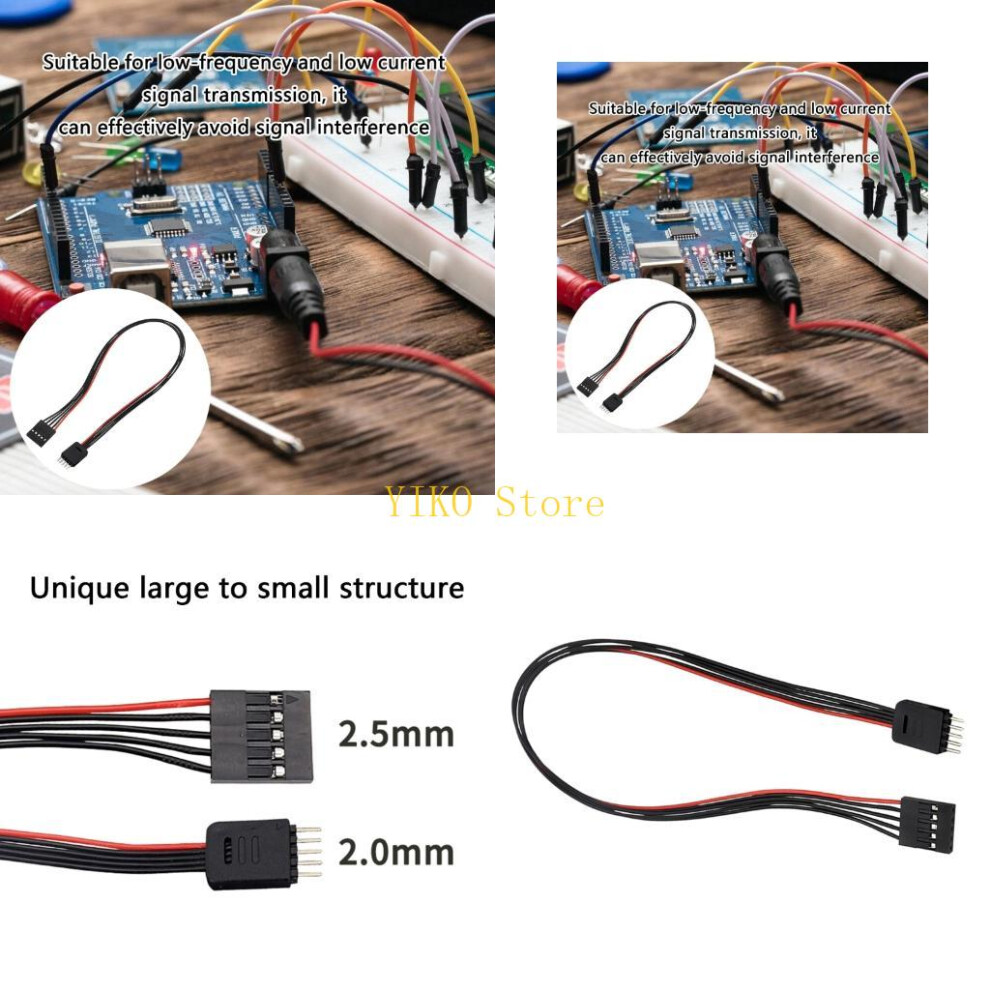 K32c Durability 4P Breadboard Jumper Wire 2.54Mm Female To 2.0Mm Male Plugs Pvc Insulation For Circuit Board Wiring Projects 6935161438635