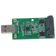 1pc Mini USB 3.0 a PCIE mSATA SSD esterno PCBA Scheda adattatrice Conveter Conveter Connetter Alimentazioni