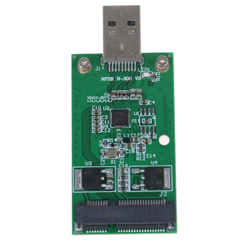 1 τμχ Mini USB 3.0 σε PCIE mSATA Εξωτερικός SSD PCBA Conveter Adapter Card Υποδοχές υπολογιστή Προμήθειες 2