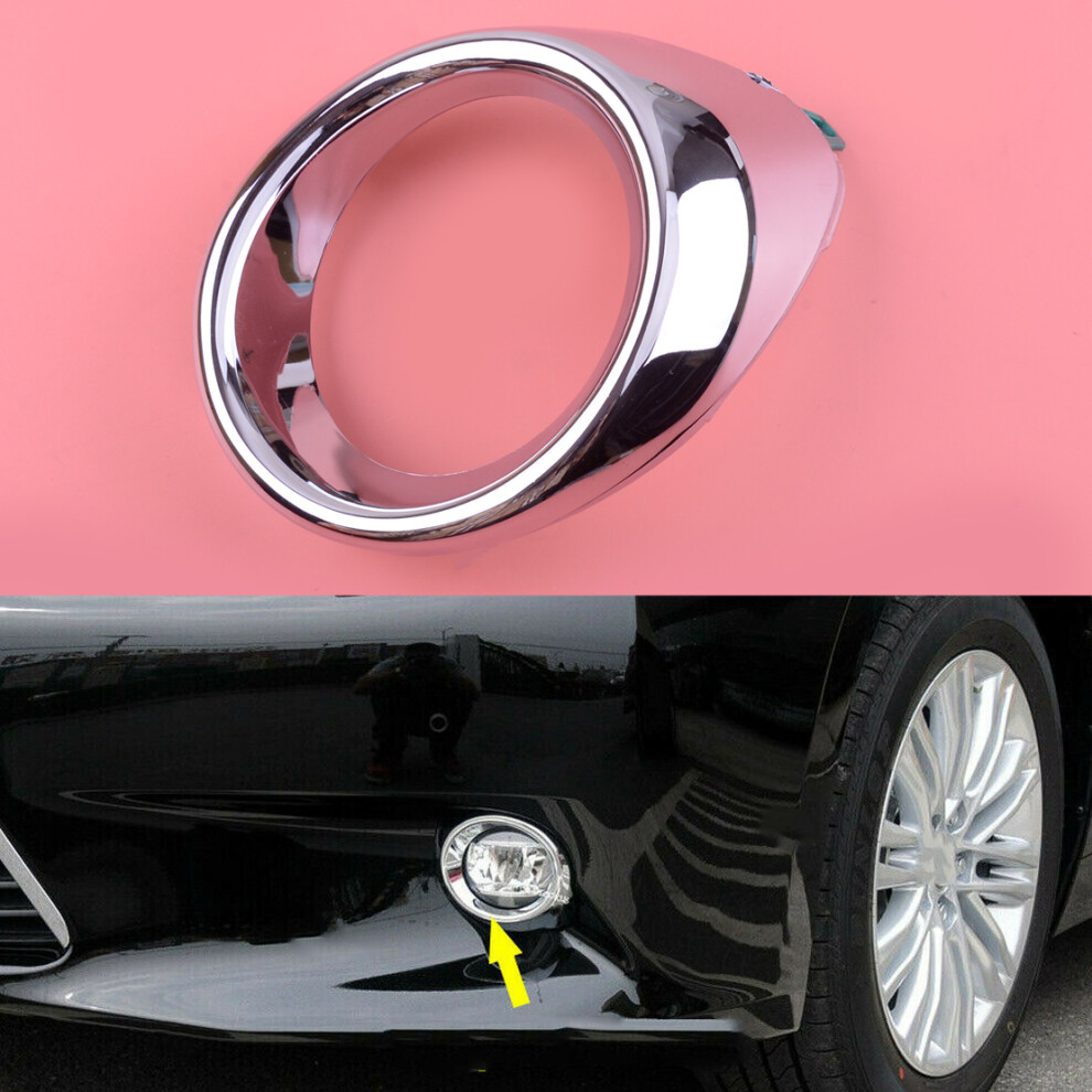 Car Left Abs Chrome Front Fog Lamp Bezel Cover Trim Decoration Fit For Lexus Es300h Es350 2013 2014 2015 81482-33050 Light 6935161454918