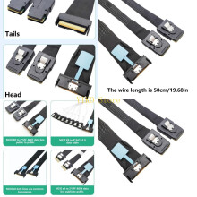 K32C High Speed MCIO 8i 74P Male To 2xSFF 8087 Male Extension Cable Adapter Cable Data Transfer Server Cablet 50cm