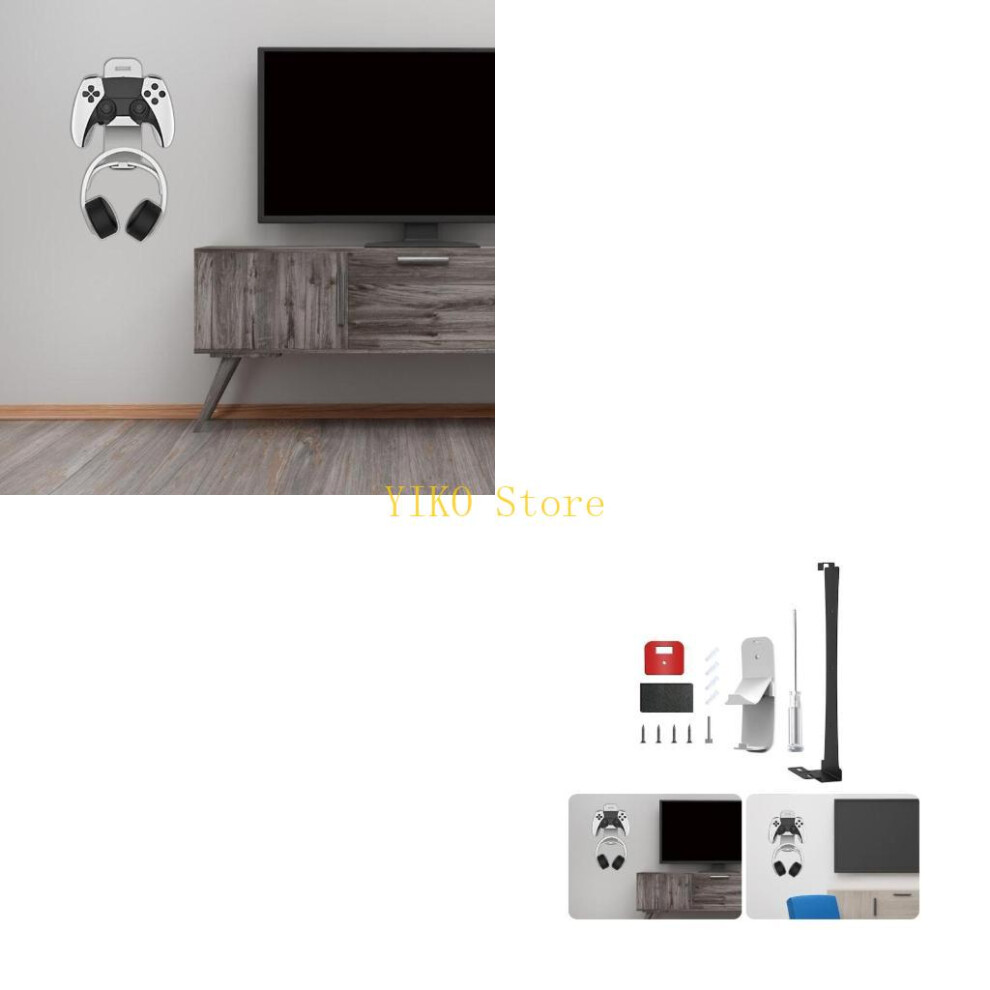 K32c Wall Mount Bracket Consoles & Headphone Storage Solution Simple To Use For P5 6935161437256