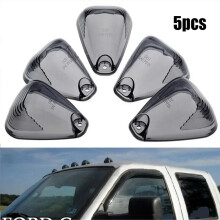 Carhome 5X Smoked Cab Roof Running Running Light Pokrývka svetla T10 LED 6000K biele žiarovky pre Ford F150 F250 F350 F450 F550 F-650 F