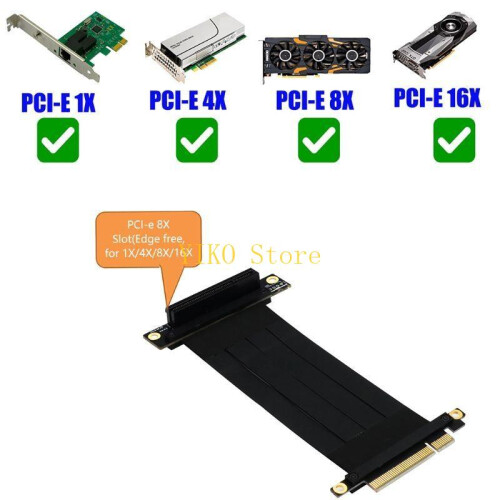 Cabo de extensão K32C Extensor de Cartão Riser PCI-E Express a 90 graus Extensor PCIE 2