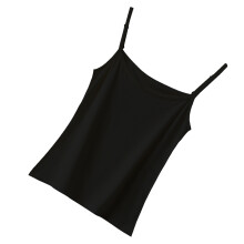 Women's Black Modal Spaghetti Strap Tank Top Free Size 40‑65kg