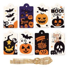 Etykiety z papieru pakowego Spooky Goodie na Halloween, szerokie zastosowanie, trwałe etykiety z papieru pakowego, 80 sztuk do pudełek