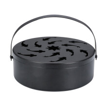 Stylish Wrought Iron Coil Stand, Portable Mosquito Repellent with Heat-Resistant Properties for Safe Table Or Floor Placement, Outdoor Camping Coil Bu