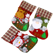 Presentes de Natal Deliciosos, Ótima Escolha para o Natal, Meias de Natal Personalizadas com Desenhos de Papai Noel, Boneco de Neve e Rena, Conjunto