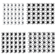 Süßes oder Saures! Kleine Spinnenfiguren für Halloween-Deko, realistisches Design und ungiftiges Material machen diese künstlichen Spinnen