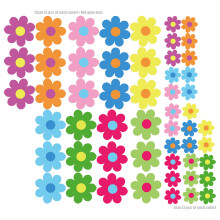 Flower Bulletin Board Decorations Florals Paper Cutout for
