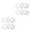 12Stk Backform Keks Ausstecher Silber Set 8