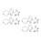 12Stk Backform Keks Ausstecher Silber Set 6