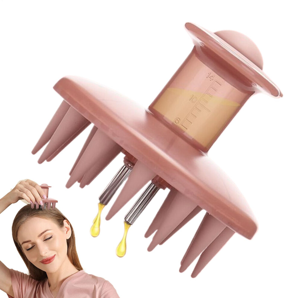 Hair Oil Applicator Brush with Dispenser for Smart Oil Distribution and Scalp Massage