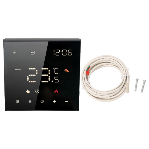 Black ME82 LED 7 Intelligenter Touchscreen-Thermostat 100-250VAC 2