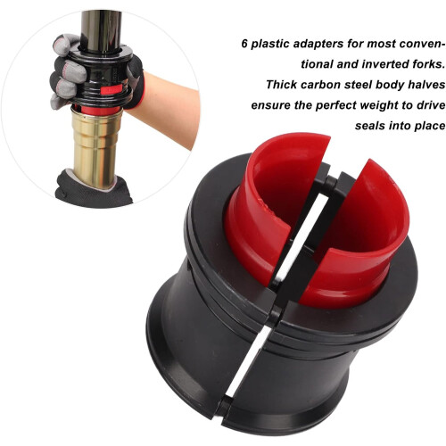 Motorcycle Fork Seal Driver Tool Set 3550mm Carbon Steel Universal Front Fork Installer with Adapters 2