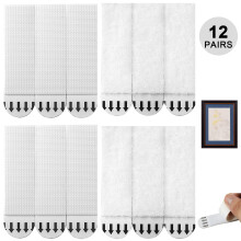 Heavy Duty Hook And Loop Tape For Damage-Free Decorative Mounting, Adhesive Mounting Strips For Smooth Surface Application, No Nails Wall Art Hanging,