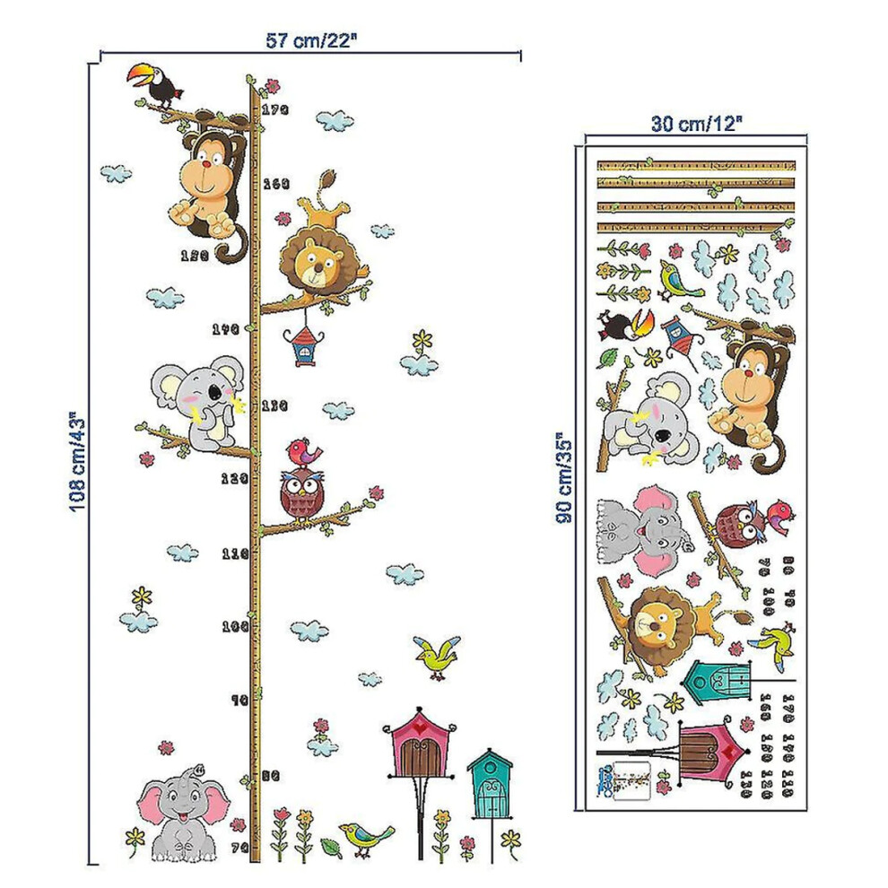 Wildlife Adventure: Removable Vinyl Wall Stickers, Non-toxic Healthy Material For Vibrant Home Decor, Ideal For Dry Clean Smooth Surfaces In Nursery
