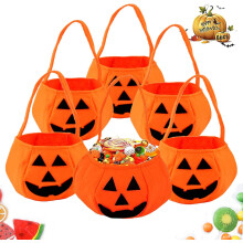 Seaux polyvalents en tissu non tissé résistant, avec coutures solides, pour une ambiance d'Halloween réussie. Décorations d'Halloween mignonnes