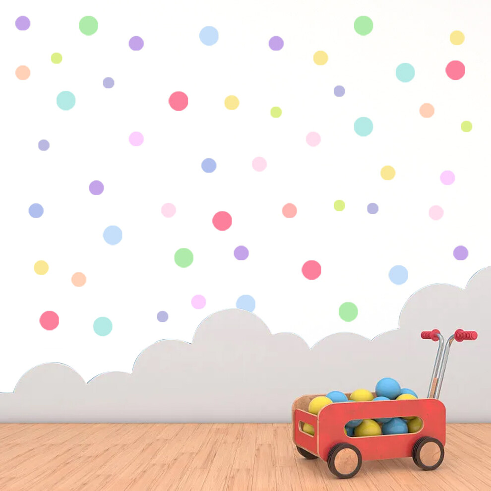 Lovely Wall Decor with Easy Peel And Stick Polka Dots, Perfect for Your Beautiful Colorful Circles DIY Project