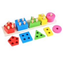 Brinquedos Montessori, Brinquedos Educativos para Crianças a partir de 18 Meses, Classificador Criativo de Formas em Madeira para Encaixar e