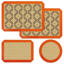 Silicone Baking Mat Sheets Set, Easy Clean &Non-Stick Food Grade Reusable Baking Mats,for Oven, Macarons, Cookies, Pizza