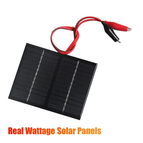 12V 1.5W Solar Panel with Clip Charging Battery System Polycrystalline Solar Panel for Small Power Appliances 1