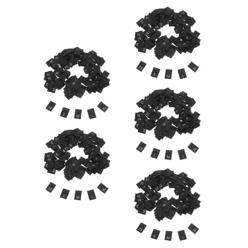 2500Stk Waschbare Schwarze Größen Labels Polyester Für Modeartikel 2