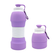 2Stk Flexible Wasserflasche Lila Geruchsfrei Für Reisen Und Sport