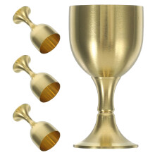 8Stk Dekorative Kupfer Kelche Goldener Vintage Weinbecher Mit Fuß