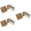 3Sets Holz-Untersetzer Set Mit Halter Für Tassen Bunt Rustikal 7