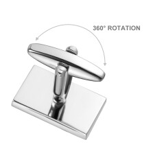 2Stk Herren Manschettenknöpfe Silber Originalität Anti-Fading
