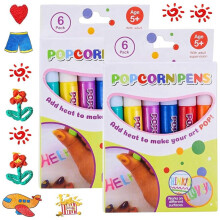12 Magische Puffy-Stifte für Kinder, Magische Popcorn-Stifte, DIY-Blasen-Popcorn-Zeichenstifte, Popcorn-Farbstifte