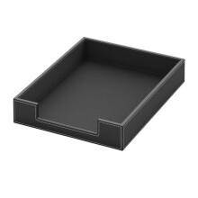 Plateau Organisateur de Bureau en Cuir, Plateau en Cuir Empilable, Organisateurs et Accessoires de Bureau, Classeur de Magazines pour Fournitures de