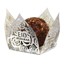 50Pcs Eid Mubarak Decoration Chocolate Wrappers Paper Candy Food Tray Box Ramadan Kareem Islamic Muslim Party Supplies,C