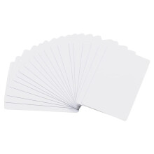 20 Pack Premium Blank PVC Cards, CR80 30Mil Graphic Quality White Plastic Cards for Photo ID Badge Printers