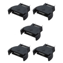 5 Stueck Schwarz Kunststoff CR2032 Knopfzelle Lithium Batterie Steckdosen Halter