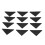 12 Pc Shape Triple-cornered Glass Table Corner Protector Cushion 10mm x 75mm 1