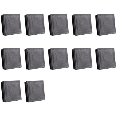 50mm x 50mm Plastic Square End Blind Plugs Cap Pipe Inserts 12pcs