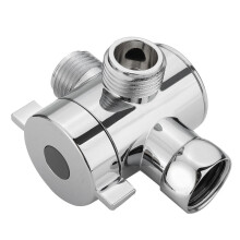 1/2 inch 3-Way T-adapter Diverter Valve Adjustable Shower  Arm Mounted Diverter Valve Bathroom Hardware Accessory