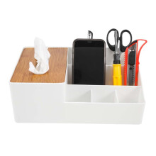 Office Desktop Stationery Storage Tissue Box Household PP Material Desktop Tissue Cosmetics Storage Box