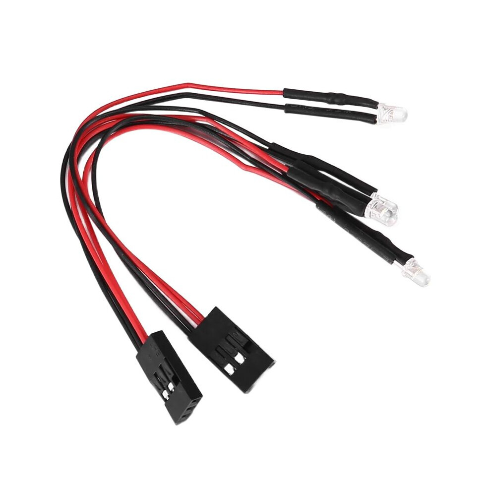 2Pcs 2 Led Lights Headlights For 1/24 Rc Crawler Car Axial Scx24 90081 Axi00001 Axi00002 Upgrade Parts White/Light 6034022194632