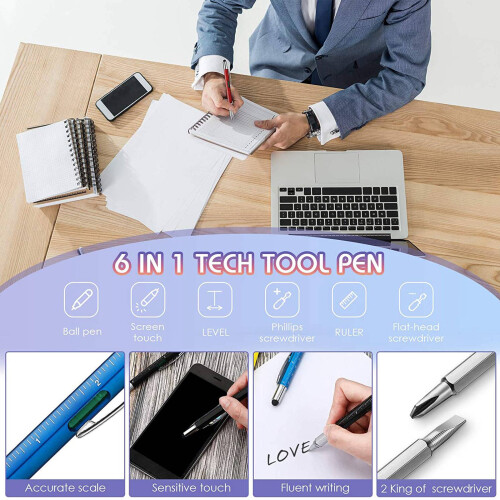 36 Pieces 6-in-1 Multitool Ballpoint Pens Gift Too 2